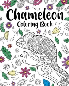 portada Chameleon Coloring Book: Coloring Books for Adults, Chameleon Zentangle Coloring Pages (en Inglés)