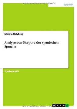 portada Analyse von Korpora der spanischen Sprache (German Edition)