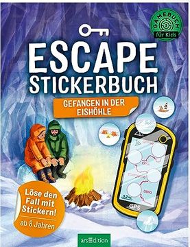 portada Escape-Stickerbuch? Gefangen in der Eishöhle: Löse den Fall mit Stickern! | ein Escape-Heft mit Stickern für Kinder ab 8 Jahren (en Alemán)