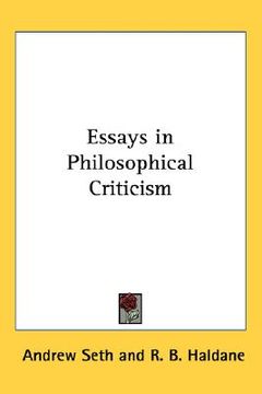 portada essays in philosophical criticism