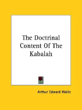 portada the doctrinal content of the kabalah (en Inglés)