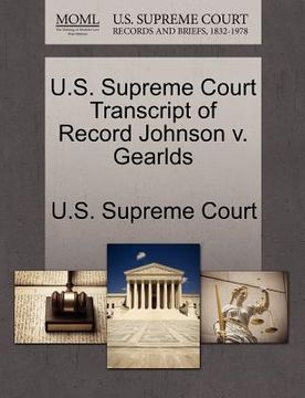 portada u.s. supreme court transcript of record johnson v. gearlds