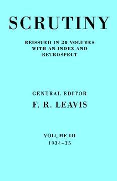 portada Scrutiny: A Quarterly Review Vol. 3 1934-35 