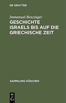 portada Geschichte Israels bis auf die griechische Zeit (Sammlung G Schen) (German Edition) (in German)