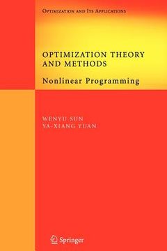 portada optimization theory and methods: nonlinear programming (en Inglés)