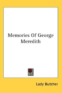 portada memories of george meredith (en Inglés)