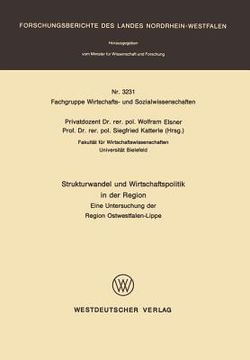 portada Strukturwandel Und Wirtschaftspolitik in Der Region: Eine Untersuchung Der Region Ostwestfalen-Lippe (in German)