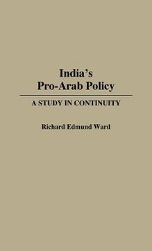 portada india's pro-arab policy: a study in continuity (in English)