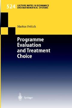 portada programme evaluation and treatment choice (en Inglés)
