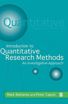 portada introduction to quantitative research methods: an investigative approach [with cd-rom] (in English)