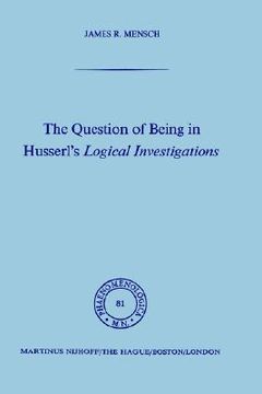 portada the question of being in husserl's logical investigations