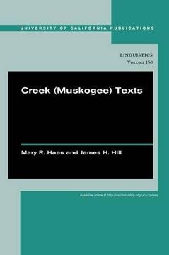 portada Creek (Muskogee) Texts (uc Publications in Linguistics) (in English)