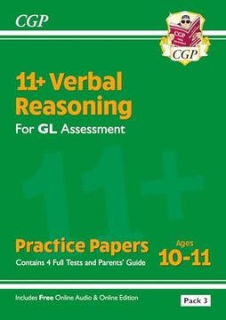 portada 11+ gl Verbal Reasoning Practice Papers: Ages 10-11 - Pack 3 (With Parents' Guide & Online Edition) (Cgp gl 11+ Ages 10-11)