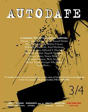 portada Autodafe 3/4: The Journal of the International Parliament of Writers (en Inglés)