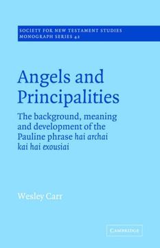 portada Angels and Principalities: The Background, Meaning and Development of the Pauline Phrase hai Archai kai hai Exousiai (Society for new Testament Studies Monograph Series) (en Inglés)