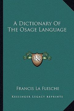 portada a dictionary of the osage language