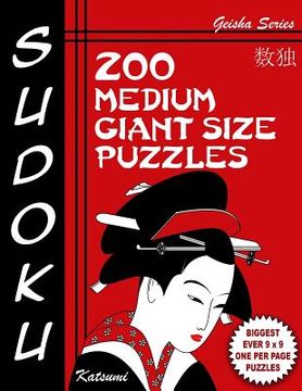 portada Sudoku Puzzle Book, 200 Medium Giant Size Puzzles: Each Easy To Read Gigantic Puzzle Fills Whole 8" Page With Tons Of Space For Notes