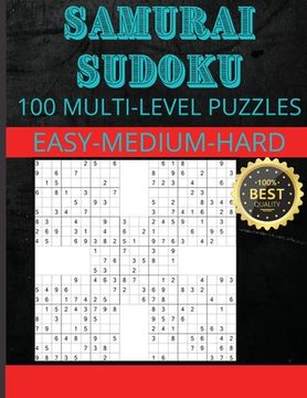 portada Samurai Sudoku: Samurai Sudoku Puzzles 33 Easy - 33 Medium - 34 Hard Puzzles (en Inglés)