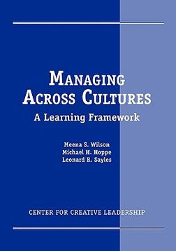 portada managing across cultures: a learning framework (en Inglés)