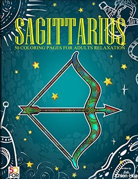 portada Sagittarius 50 Coloring Pages for Adults Relaxation (en Inglés)