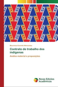 portada Contrato de Trabalho dos Indígenas: Análise Material e Proposições (en Portugués)