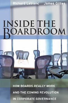 portada inside the boardroom: how boards really work and the coming revolution in corporate governance