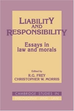 portada Liability and Responsibility: Essays in law and Morals (Cambridge Studies in Philosophy and Law) 