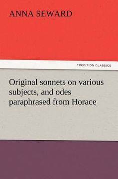 portada original sonnets on various subjects, and odes paraphrased from horace (en Inglés)