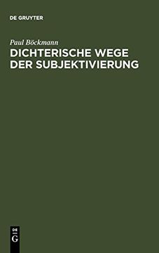 portada Dichterische Wege der Subjektivierung (en Alemán)