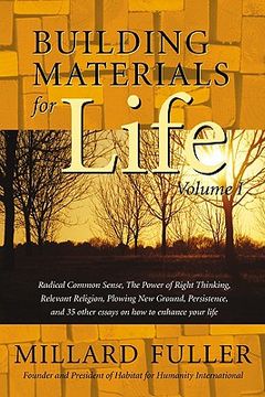 portada building materials for life, volume i (in English)