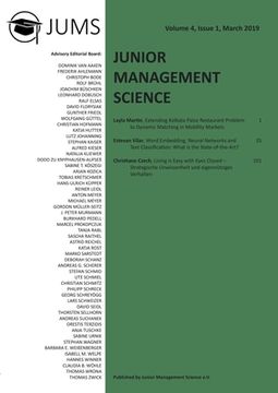portada Junior Management Science, Volume 4, Issue 1, March 2019 (en Alemán)