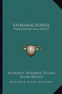 portada sankaracharya: philosopher and mystic (en Inglés)