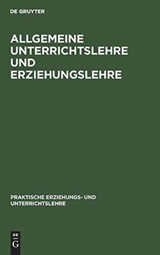 portada Allgemeine Unterrichtslehre und Erziehungslehre (en Alemán)