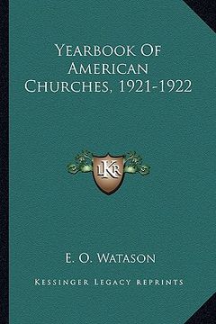 portada yearbook of american churches, 1921-1922 (en Inglés)