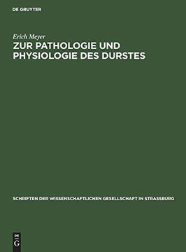 portada Zur Pathologie und Physiologie des Durstes (en Alemán)