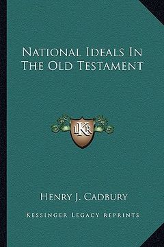 portada national ideals in the old testament (en Inglés)