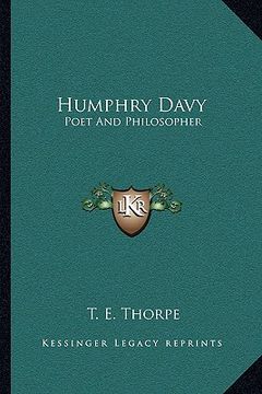 portada humphry davy: poet and philosopher (en Inglés)