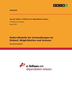 portada Rollen-Modelle bei Verhandlungen im Einkauf. Möglichkeiten und Grenzen (en Alemán)