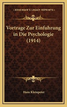 portada Vortrage Zur Einfuhrung in Die Psychologie (1914) (en Alemán)