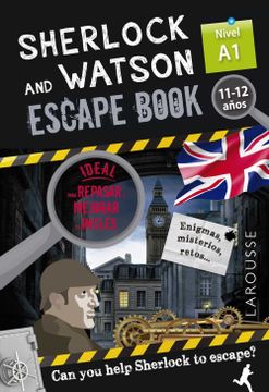 portada Sherlock & Watson. Escape Book Para Repasar Inglés. 11-12 Años (in Spanish)