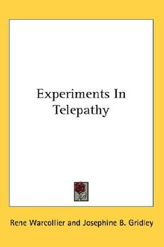 portada experiments in telepathy (in English)