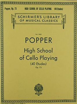 portada High School of Cello Playing Op73 40 Etudes (Schirmer Library of Classics) (in English)