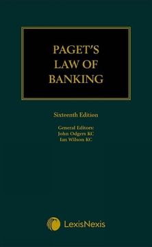 portada Paget's law of Banking 16Th ed (in English)