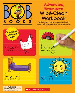 portada Bob Books - Wipe-Clean Workbook: Advancing Beginners | Phonics, Ages 4 and up, Kindergarten (Stage 2: Emerging Reader) 