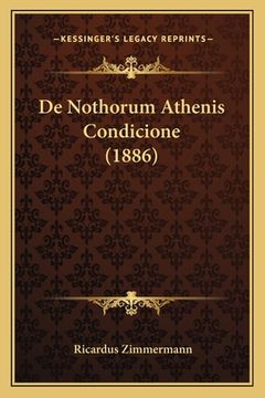 portada De Nothorum Athenis Condicione (1886) (en Latin)