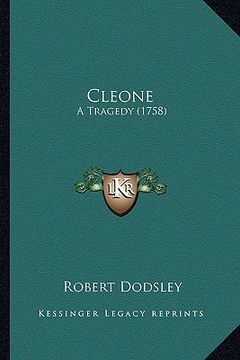 portada cleone: a tragedy (1758) (en Inglés)