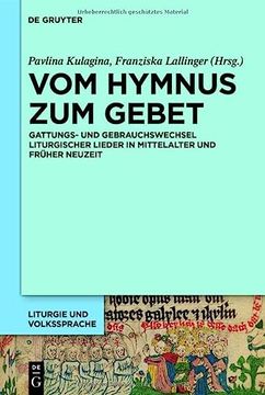 portada Vom Hymnus zum Gebet (en Alemán)