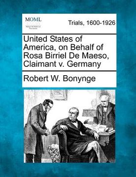 portada united states of america, on behalf of rosa birriel de maeso, claimant v. germany (in English)