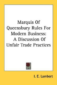 portada marquis of queensbury rules for modern business: a discussion of unfair trade practices (in English)