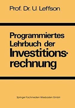 portada Programmiertes Lehrbuch Der Investitionsrechnung (en Alemán)
